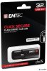 Pendrive, 32GB, USB 3.2, titkosított, EMTEC "B120 Click Secure"
