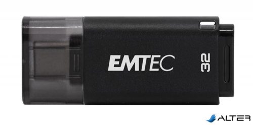 Pendrive, 32GB, USB-C 3.2, EMTEC 'D400 Type-C', fekete