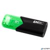 Pendrive, 64GB, USB 3.2, EMTEC "B110 Click Easy", fekete-zöld