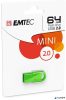 Pendrive, 64GB, USB 2.0, EMTEC 'D250 Mini', zöld
