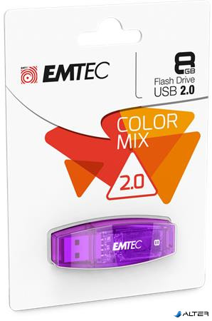 Pendrive, 8GB, USB 2.0, EMTEC "C410 Color", lila