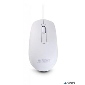   Egér, vezetékes, optikai, közepes méret, USB, URBAN FACTORY 'Free Color', fehér