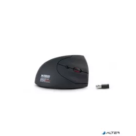   Egér, vezeték nélküli, vertikális, USB, URBAN FACTORY "Ergo Next", fekete