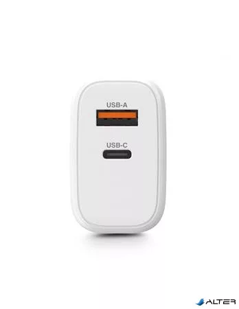 Hálózati töltő, 1xUSB-A (12W), 1xUSB-C (45W), URBAN FACTORY