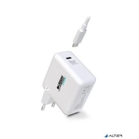  Hálózati töltő, 1xUSB-C (65W), USB-C–USB-C kábel, URBAN FACTORY