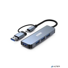   USB elosztó-HUB, 4xUSB-A 3.2, URBAN FACTORY "Minee"