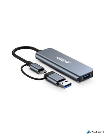 USB elosztó-HUB, 4xUSB-A 3.2, URBAN FACTORY "Minee"