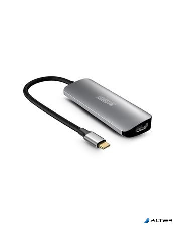 USB elosztó-HUB, USB-C/USB 3.0/HDMI, URBAN FACTORY