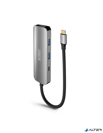 USB elosztó-HUB, USB-C/USB 3.0/HDMI, URBAN FACTORY