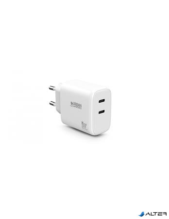 Hálózati töltő, 2xUSB-C (20W+45W), URBAN FACTORY