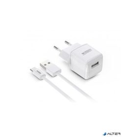   Hálózati töltő, 1xUSB-A, 12W, USB-A–USB-C kábel, URBAN FACTORY