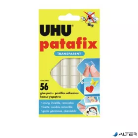   Ragasztó négyzetek, kétoldalú, 56 db, UHU 'Patafix', átlátszó