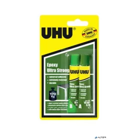   Ragasztó, erős, kétkomponensű, 2x10 ml, UHU 'Epoxy Ultra Strong'