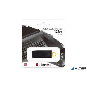  Pendrive, 128GB, USB 3.2, KINGSTON "DataTraveler Exodia", fekete-sárga