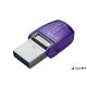 Pendrive, 128GB, USB 3.2, USB/USB-C, KINGSTON 'DT MicroDuo 3C'