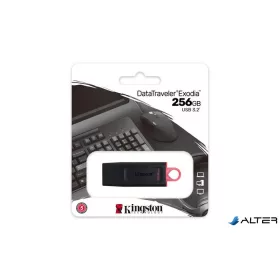   Pendrive, 256GB, USB 3.2, KINGSTON "DataTraveler Exodia", fekete-rózsaszín