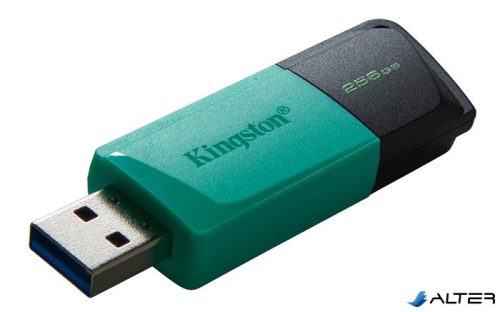 Pendrive, 256GB, USB 3.2, KINGSTON "Exodia M", fekete-türkiz