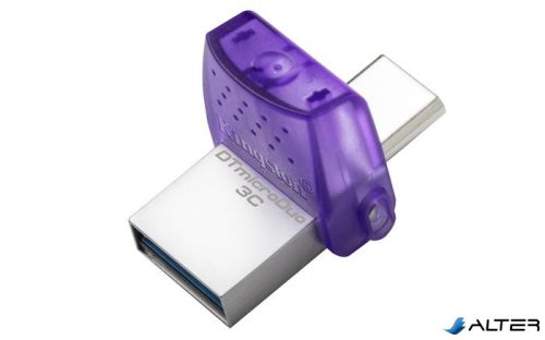 Pendrive, 256GB, USB 3.2, USB/USB-C, KINGSTON "DT MicroDuo 3C"