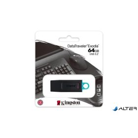   Pendrive, 64GB, USB 3.2, KINGSTON "DataTraveler Exodia", fekete-kék