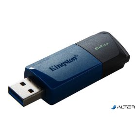   Pendrive, 64GB, USB 3.2, KINGSTON "Exodia M", fekete-kék