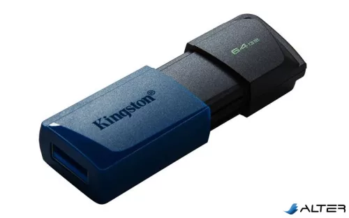 Pendrive, 64GB, USB 3.2, KINGSTON "Exodia M", fekete-kék