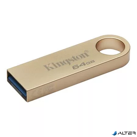 Pendrive, 64GB, USB 3.2 Gen1, KINGSTON "DataTraveler SE9 G3", arany