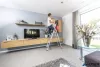Állólétra, 5 lépcsőfokos, alumínium, KRAUSE "Safety"