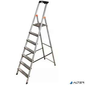   Állólétra, 7 lépcsőfokos, alumínium, KRAUSE "Safety"