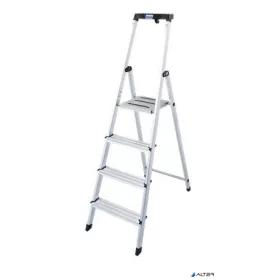   Állólétra, 4 lépcsőfokos, alumínium, KRAUSE "Safety"
