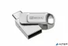 Pendrive, 32GB, USB 2.0 + USB-C, alumínium ház, MYMEDIA "Dual" (by VERBATIM)