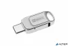 Pendrive, 64GB, USB 2.0 + USB-C, alumínium ház, MYMEDIA "Dual" (by VERBATIM)