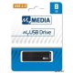 Pendrive, 8GB, USB 2.0, MYMEDIA (by VERBATIM)