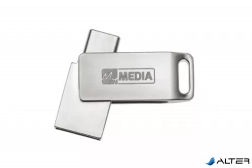 Pendrive, 32GB, USB 3.2 Gen1 + USB-C, alumínium ház, MYMEDIA "Dual" (by VERBATIM)