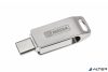Pendrive, 64GB, USB 3.2 Gen1 + USB-C, alumínium ház, MYMEDIA 'Dual' (by VERBATIM)