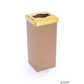   Szelektív hulladékgyűjtő, újrahasznosított, 50 l, RECOBIN 'Office', sárga
