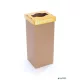 Szelektív hulladékgyűjtő, újrahasznosított, 50 l, RECOBIN "Office", sárga