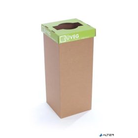   Szelektív hulladékgyűjtő, újrahasznosított, 50 l, RECOBIN "Office", zöld