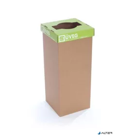   Szelektív hulladékgyűjtő, újrahasznosított, 50 l, RECOBIN "Office", zöld