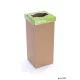 Szelektív hulladékgyűjtő, újrahasznosított, 50 l, RECOBIN "Office", zöld