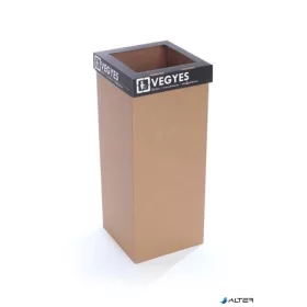   Szelektív hulladékgyűjtő, újrahasznosított, 50 l, RECOBIN "Office", fekete