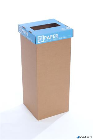 Szelektív hulladékgyűjtő, újrahasznosított, angol felirat, 50 l, RECOBIN "Office", kék