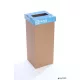 Szelektív hulladékgyűjtő, újrahasznosított, angol felirat, 50 l, RECOBIN 'Office', kék