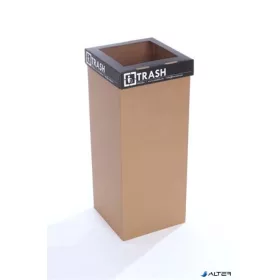   Szelektív hulladékgyűjtő, újrahasznosított, angol felirat, 50 l, RECOBIN 'Office', fekete