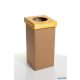 Szelektív hulladékgyűjtő, újrahasznosított, 20 l, RECOBIN "Mini", sárga