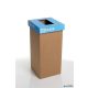 Szelektív hulladékgyűjtő, újrahasznosított, angol felirat, 20 l, RECOBIN 'Mini', kék