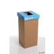 Szelektív hulladékgyűjtő, újrahasznosított, angol felirat, 20 l, RECOBIN "Mini", kék