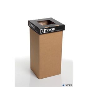   Szelektív hulladékgyűjtő, újrahasznosított, angol felirat, 20 l, RECOBIN "Mini", fekete