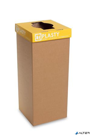 Szelektív hulladékgyűjtő, újrahasznosított, szlovák felirat, 50 l, RECOBIN 'Office', sárga