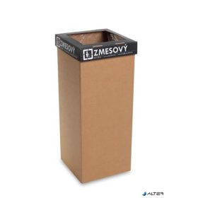   Szelektív hulladékgyűjtő, újrahasznosított, szlovák felirat, 50 l, RECOBIN "Office", fekete