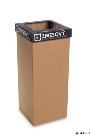 Szelektív hulladékgyűjtő, újrahasznosított, szlovák felirat, 50 l, RECOBIN "Office", fekete